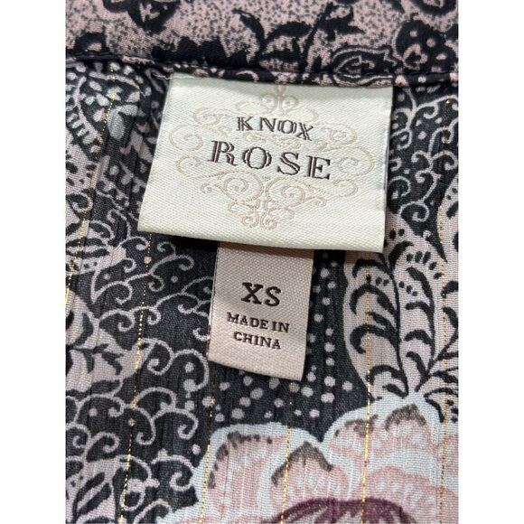 Knox Rose BoHo floral knee length dress size XS - Picture 8 of 11